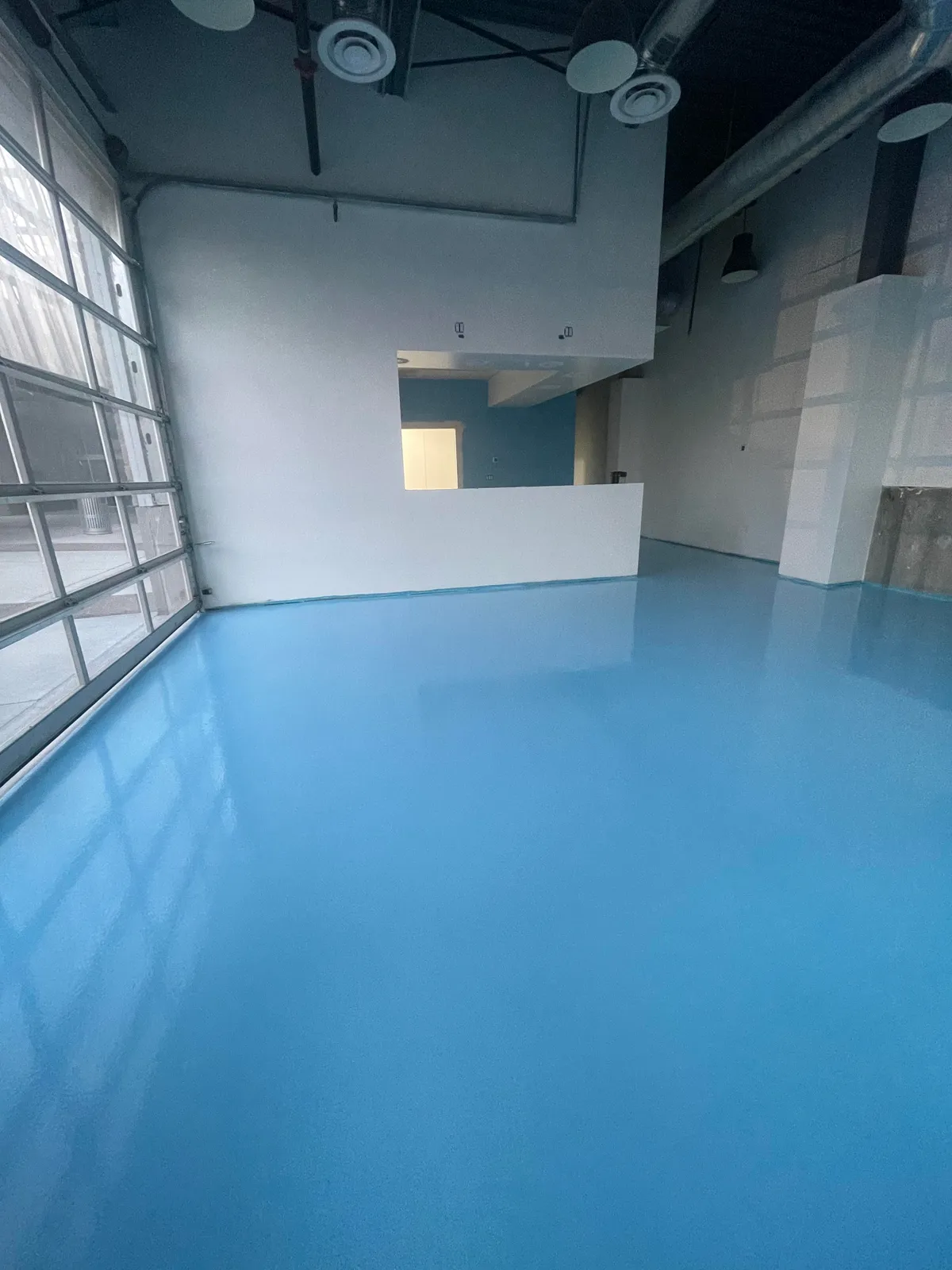 solid 2 coat sample blue - custom color epoxy flooring Call Az Garage Flooring for pricing 602-254-3363